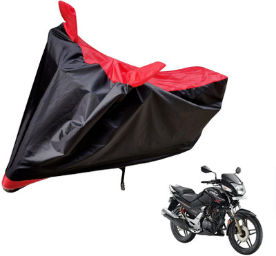 Auto Hub Two Wheeler Cover for Honda(CBZ, Black, Red)