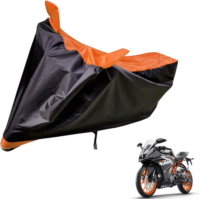 Auto Hub Two Wheeler Cover for KTM(RC 390, Black, Orange)