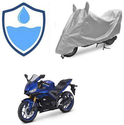 RPSENTTERPR Waterproof Two Wheeler Cover for Yamaha(YZF R25, Silver)
