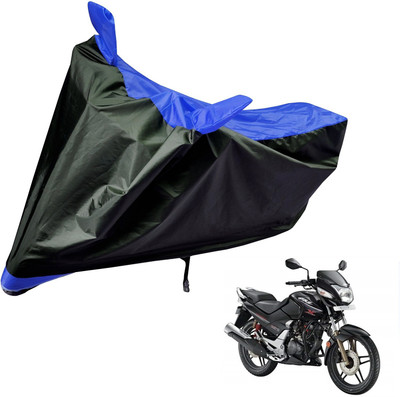 Auto Hub Two Wheeler Cover for Honda(CBZ, Black, Blue)