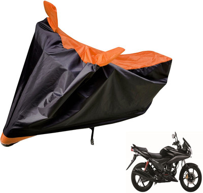 Auto Hub Two Wheeler Cover for Honda(CBF Stunner, Black, Orange)