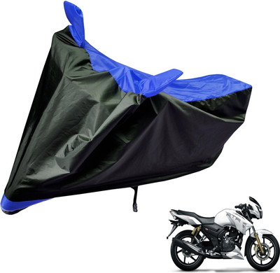 Auto Hub Two Wheeler Cover for TVS(Apache RTR 180, Black, Blue)