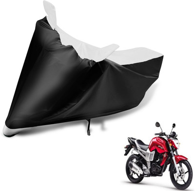 Auto Hub Two Wheeler Cover for Yamaha(FZ, Black, White)