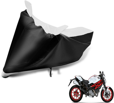MOCKHE Two Wheeler Cover for Ducati(Monster 796 S2R, Black, White)