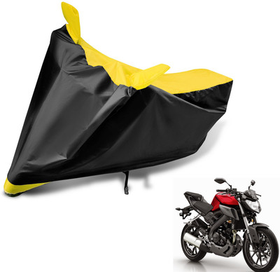 MOCKHE Two Wheeler Cover for Suzuki(Gixxer, Black, Yellow)