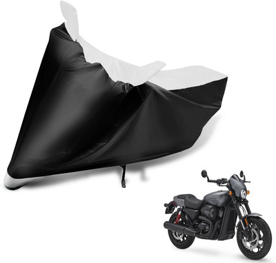 MOCKHE Two Wheeler Cover for Harley Davidson(Black, White)