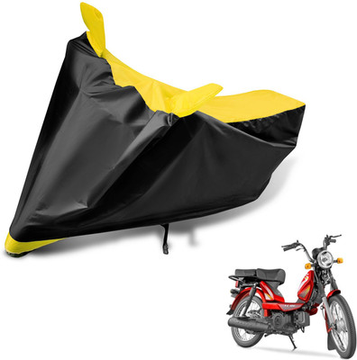 MOCKHE Two Wheeler Cover for TVS(Heavy Duty Super XL, Black, Yellow)