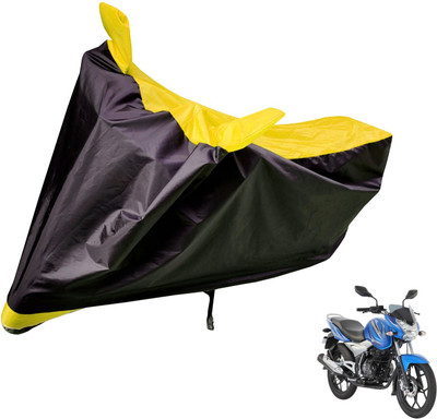 Auto Hub Two Wheeler Cover for Bajaj(Discover 125 DTS-i, Black, Yellow)