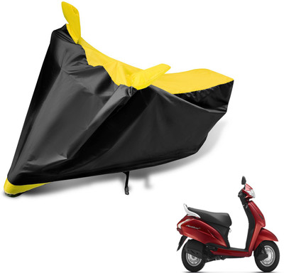 MOCKHE Two Wheeler Cover for Honda(Activa 125, Black, Yellow)