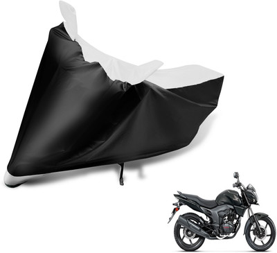 Auto Hub Two Wheeler Cover for Honda(CB Trigger, Black, White)