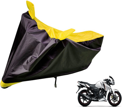 Auto Hub Two Wheeler Cover for TVS(Apache RTR 160, Black, Yellow)