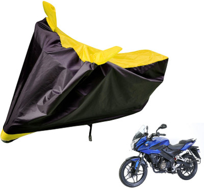 Auto Hub Two Wheeler Cover for Bajaj(Pulsar AS 150, Black, Yellow)