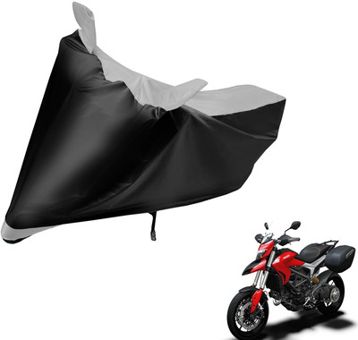 MOCKHE Two Wheeler Cover for Ducati(Hyperstrada, Black, Silver)
