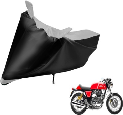 MOCKHE Two Wheeler Cover for Royal Enfield(Continental GT, Black, Silver)