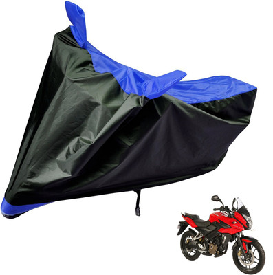 Auto Hub Two Wheeler Cover for Bajaj(Pulsar, Black, Blue)