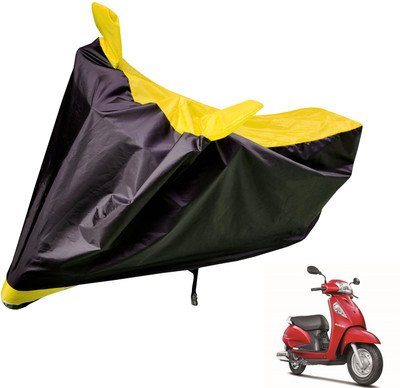 Auto Hub Two Wheeler Cover for Suzuki(Access SE, Black, Yellow)