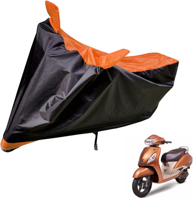 Auto Hub Two Wheeler Cover for TVS(Jupiter, Black, Orange)