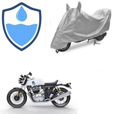 RPSENTTERPR Waterproof Two Wheeler Cover for Royal Enfield(Continental GT, Silver)
