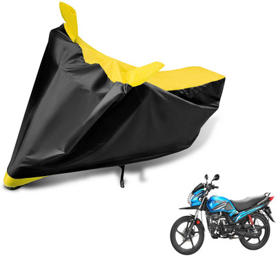 Auto Hub Two Wheeler Cover for Hero(Passion Pro TR, Black, Yellow)