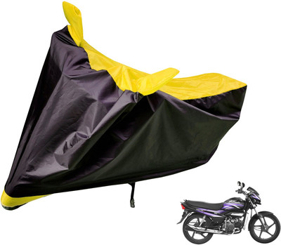 Auto Hub Two Wheeler Cover for Hero(Super Splendor, Black, Yellow)