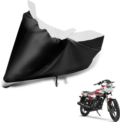 MOCKHE Two Wheeler Cover for TVS(Phoenix 125, Black, White)