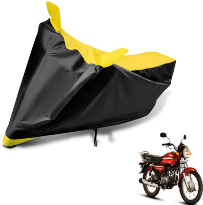 Auto Hub Two Wheeler Cover for Hero(CD Dawn, Black, Yellow)