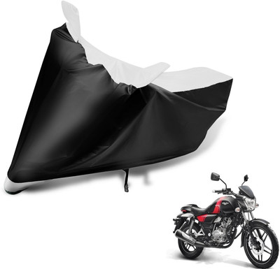 Auto Hub Two Wheeler Cover for Bajaj(V 150, Black, White)