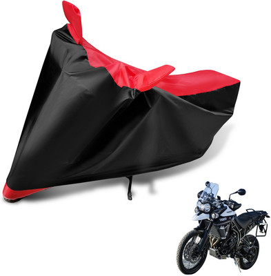 Auto Hub Two Wheeler Cover for Triumph(Tiger 800 XCA, Black, Red)