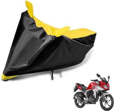 MOCKHE Two Wheeler Cover for Yamaha(Fazer, Black, Yellow)