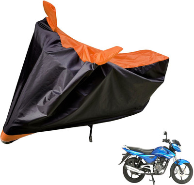 Auto Hub Two Wheeler Cover for Bajaj(XCD 125cc, Black, Orange)