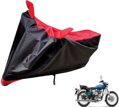 Auto Hub Two Wheeler Cover for Royal Enfield(Classic 500, Black, Red)