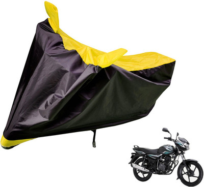 Auto Hub Two Wheeler Cover for Bajaj(Discover 100 DTS-i, Black, Yellow)