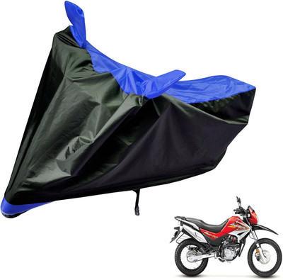 Auto Hub Two Wheeler Cover for Hero(Impulse, Black, Blue)