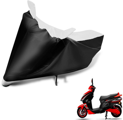 Auto Hub Two Wheeler Cover for Kinetic(Nova, Black, White)