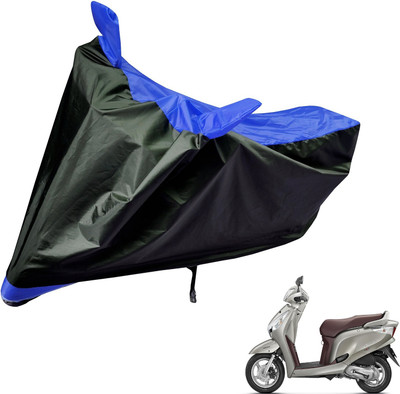 Auto Hub Two Wheeler Cover for Honda(Aviator, Black, Blue)