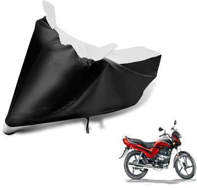 Auto Hub Two Wheeler Cover for Hero(Passion Plus, Black, White)