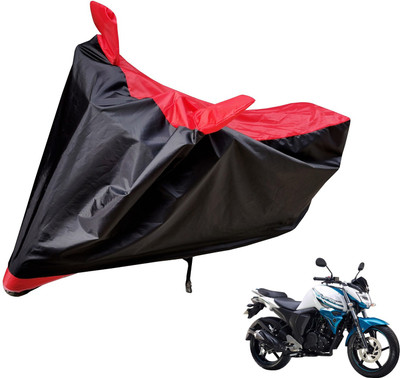 Auto Hub Two Wheeler Cover for Yamaha(FZ-S, Black, Red)