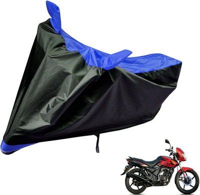 Auto Hub Two Wheeler Cover for TVS(Flame DS 125, Black, Blue)