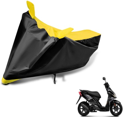 MOCKHE Two Wheeler Cover for Yamaha(Jog R, Black, Yellow)