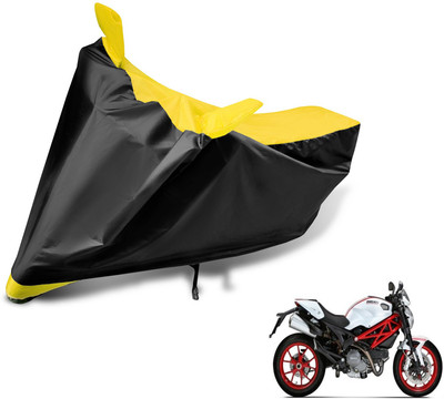 MOCKHE Two Wheeler Cover for Ducati(Monster 796 S2R, Black, Yellow)