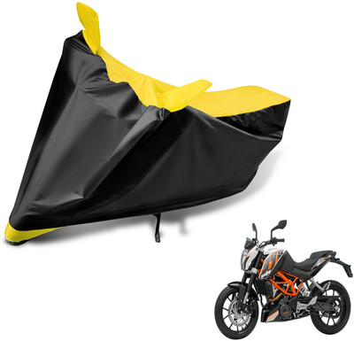 Auto Hub Two Wheeler Cover for KTM(Duke 390, Black, Yellow)