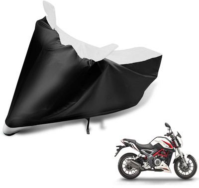 MOCKHE Two Wheeler Cover for DSK Benelli(TNT 25, Black, White)