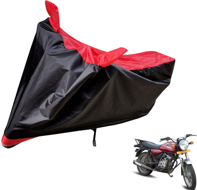 Auto Hub Two Wheeler Cover for Bajaj(Boxer, Black, Red)