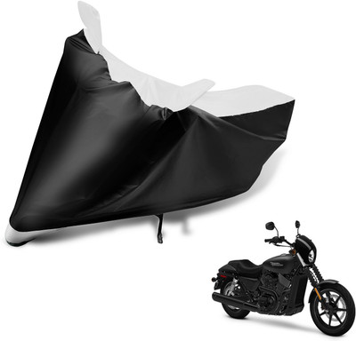 MOCKHE Two Wheeler Cover for Harley Davidson(Black, White)