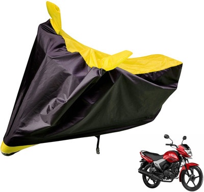 Auto Hub Two Wheeler Cover for Yamaha(Saluto, Black, Yellow)