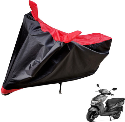 Auto Hub Two Wheeler Cover for Honda(Dio, Black, Red)
