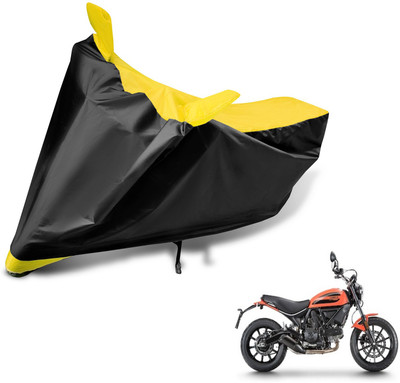 MOCKHE Two Wheeler Cover for Ducati(Scrambler, Black, Yellow)
