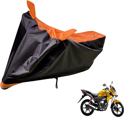 Auto Hub Two Wheeler Cover for Honda(CB Twister, Black, Orange)