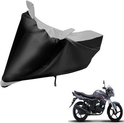 Auto Hub Two Wheeler Cover for Yamaha(SZ-S, Black, Silver)