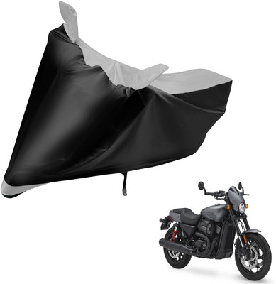 Auto Hub Two Wheeler Cover for Harley Davidson(Black, Silver)
